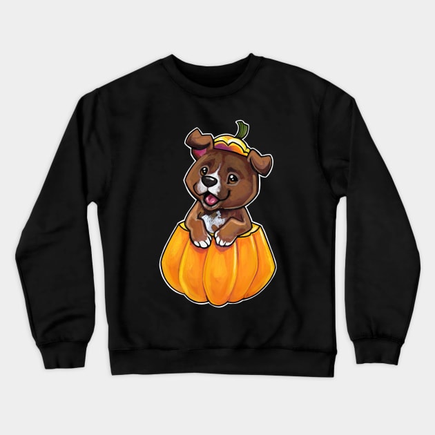 Pumpkin pup Crewneck Sweatshirt by BiancaRomanStumpff